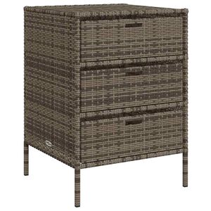 vidaXL Szafka ogrodowa, szara, 55x59x80 cm, polirattan