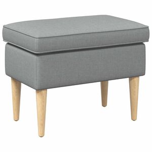 vidaXL Stołek na Stopy jasnoszary 55 x 35 x 41 cm Poliester