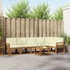 vidaXL Zestaw sof na zewnątrz z poduszką 7 pcs Naturalny i Kremowy