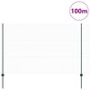 vidaXL Ogrodzenie z słupkiem Zielony 1,5 x 100 m Stal i PVC