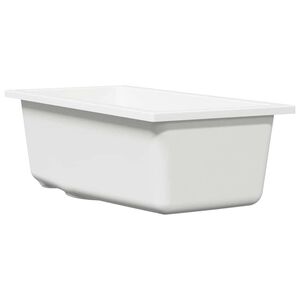 vidaXL Zlew kuchenny Biały 21 x 44 x 14 cm Granit