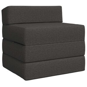 vidaXL Składana Sofa Ł&oacute;żko ciemnoszary 200 x 70 x 15 cm tkanina