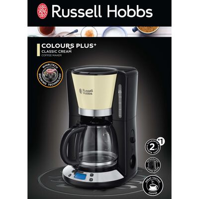 Russell Hobbs Ekspres do kawy Colours Plus, kremowy, 1100 W, 1,25 L