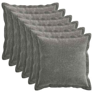 vidaXL Poszewka na poduszkę 6 szt. HOUTEN ciemnoszary 30 x 30 cm