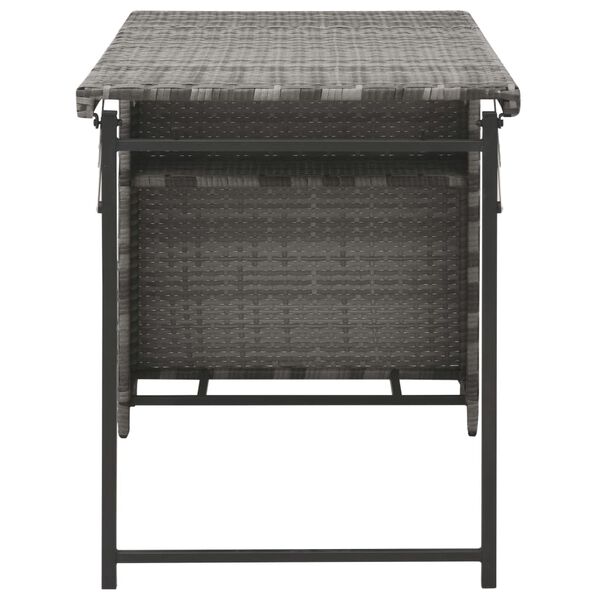 vidaXL 5-cz. zestaw składanych mebli ogrodowych, rattan PE, szary