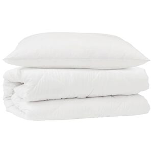 vidaXL Zestaw kołder z poduszką 2 pcs Biały Mikrofibra