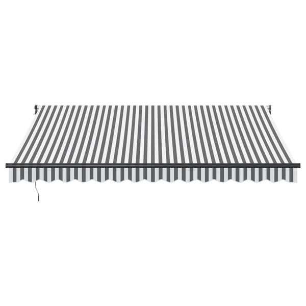 vidaXL Zwijana markiza, antracytowo-biała, 4x3 m, tkanina i aluminium