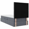 vidaXL Ł&oacute;żko z miejscem na przechowywanie i LED Ciemnoszary Aksamit