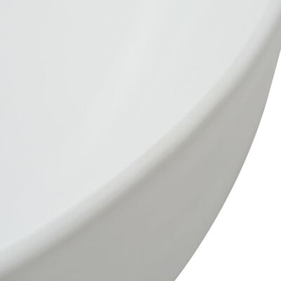 vidaXL Ceramiczna umywalka trójkątna 50,5 x 41 x 12 cm, biała