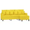 vidaXL 3-osobowa sofa z podn&oacute;żkiem, jasnoż&oacute;łty, 180 cm, tkaniną