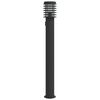 vidaXL Lampa ogrodowa słupek z gniazdkiem, czarna, 110 cm, stal