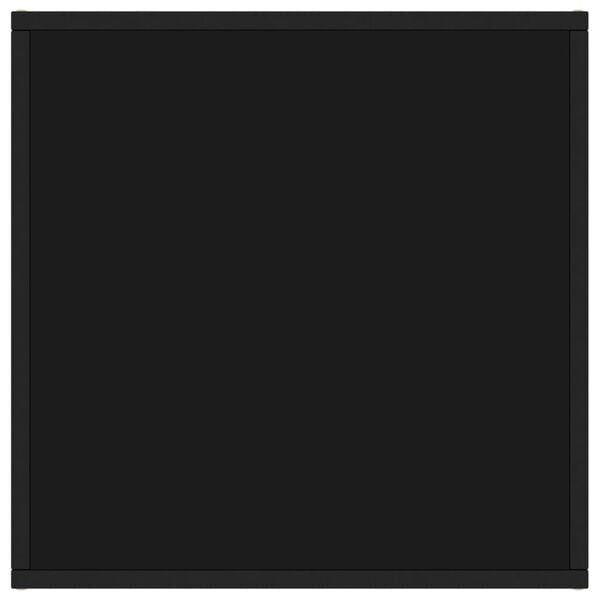 vidaXL Stolik kawowy, czarny, czarne szkło, 60x60x35 cm