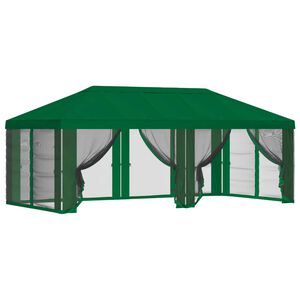 vidaXL Pokrywa daszku z ścianami bocznymi zielony 600,5 x 300,5 cm
