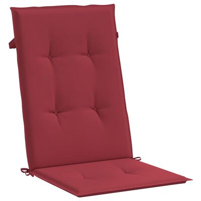 vidaXL Poduszki na krzesła ogrodowe 4 szt., winna czerwień 120x50x3 cm