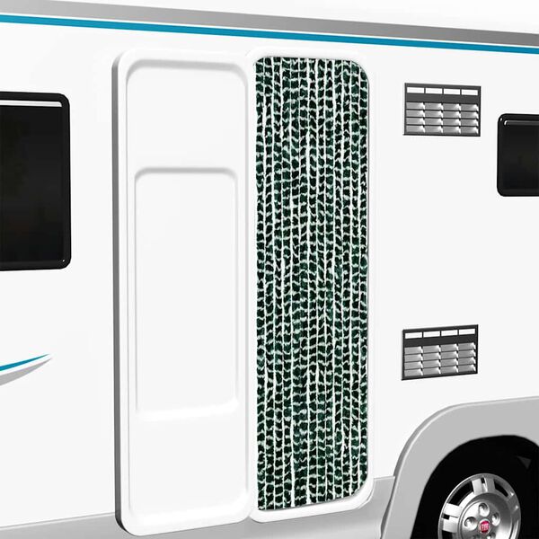 vidaXL Zasłona przeciwko owadom, zieleń i biel, 56x185 cm, szenil