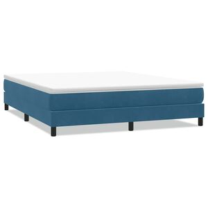 vidaXL Ł&oacute;żko typu Box Spring bez materaca Ciemnoniebieskie 180x220 cm