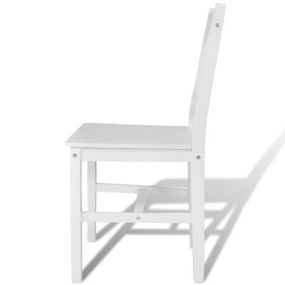 vidaXL Krzesła stołowe, 2 szt., białe, drewno sosnowe