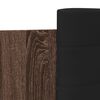 vidaXL Rama łóżka z wezgłowiem i LED, brązowy dąb, 90x200 cm
