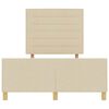 vidaXL Ramka ł&oacute;żka Z zagł&oacute;wkiem Kremowy 140 x 200 cm tkanina