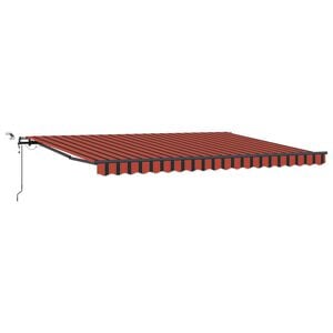 vidaXL Markiza wysuwana pomarańczowy i brązowy 450 &times; 350 cm Poliester
