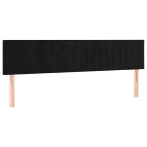 vidaXL Zagł&oacute;wki, czarne, 180x5x78/88 cm, aksamit