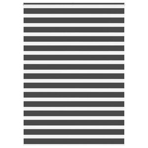 vidaXL Roleta zebra, czarna, szerokość tkaniny 155,9 cm, poliester