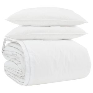 vidaXL Zestaw kołder z poduszką 3 pcs Biały Pi&oacute;ra down
