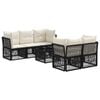 vidaXL Zestaw Sof na Ogr&oacute;d 6 szt. Czarny 55 x 55 x 37 cm polirattan