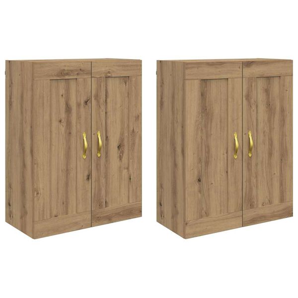 vidaXL Szafka wisząca 2 pcs Dąb rzemieślniczy 69,5 x 34 x 90 cm