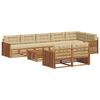 vidaXL Zestaw sof na zewnątrz z poduszką 9 pcs Naturalny i Beżowy