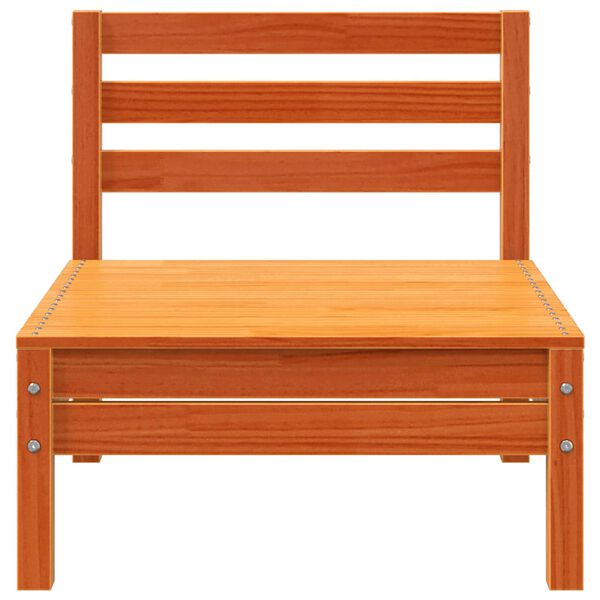 vidaXL Ogrodowa sofa bez podłokietnik&oacute;w, woskowy brąz, lita sosna