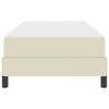 vidaXL Ramka ł&oacute;żka z materacem Kremowy 100 x 200 cm tkanina
