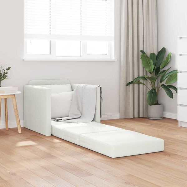 vidaXL Sofa Bed 60cm Biały Sztuczna sk&oacute;ra