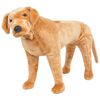 vidaXL Pluszowy labrador, stojący, jasnobrązowy, XXL
