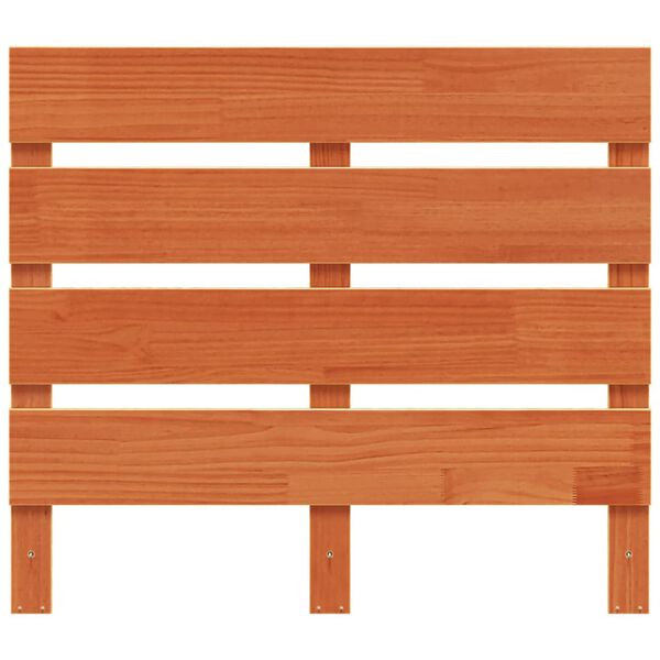 vidaXL Wezgłowie łóżka, woskowy brąz, 90 cm, lite drewno sosnowe