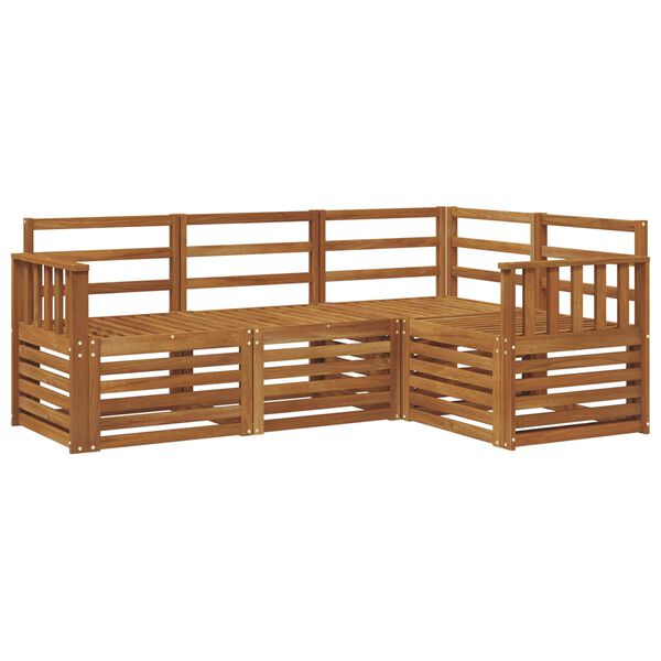 vidaXL Zestawy sof 4 pcs Naturalny Lite Drewno Akacji