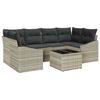 vidaXL Zestaw Sof 7 szt. jasnoszary 55 x 55 x 37 cm polirattan