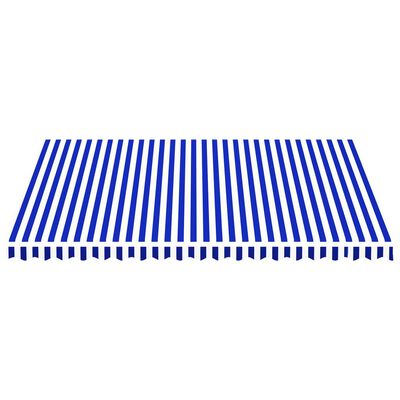 vidaXL Zapasowa tkanina na markizę, niebiesko-biała, 4,5x3,5 m