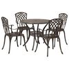vidaXL Zestaw do jadalni w ogrodzie 5 pcs kolor bronzu Aluminium
