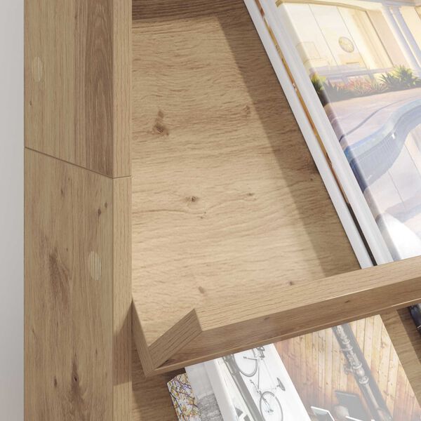 vidaXL Regał na gazety z p&oacute;łką Dąb rzemieślniczy 70 x 41 x 126 cm