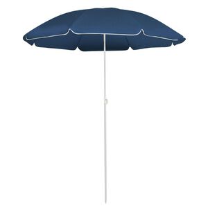vidaXL Parasol ogrodowy na stalowym słupku, niebieski, 180 cm