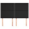 vidaXL Zagł&oacute;wek czarny 144x5x118/128 cm sk&oacute;ra ekologiczna