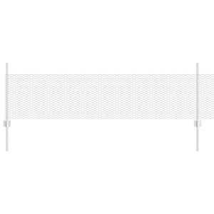 vidaXL Sześciokątne ogrodzenie z słupkiem 25 x 0,5 m Stal ocynkowana