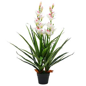vidaXL Sztuczny storczyk cymbidium z doniczką, 100 cm, zielony