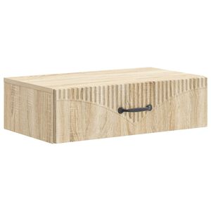 vidaXL Stolik boczny montowany na ścianie dąb Sonoma 59 x 34,5 x 17 cm