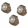 Luxform Ogrodowe lampy solarne LED, kamienie, Andes, 3 szt.