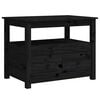vidaXL Stolik kawowy, czarny, 71x49x55 cm, lite drewno sosnowe