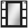 vidaXL Szafka łazienkowa z lustrem, czarna, 60x16x60 cm