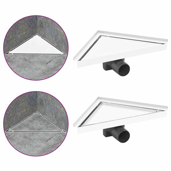 vidaXL Odpływ z pokrywą 2-w-1, 25x25 cm, stal nierdzewna