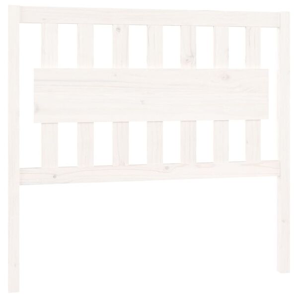 vidaXL Wezgłowie ł&oacute;żka, białe, 105,5x4x100 cm, lite drewno sosnowe